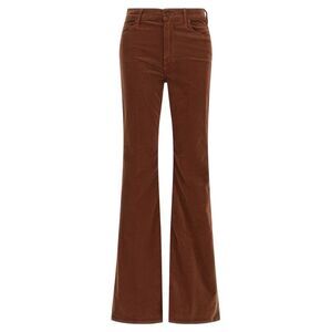Mother Denim Brown Cotton Flared Women's Pants